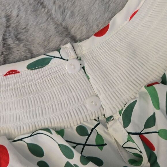 Dash of Glitter White/Red Holiday Dress, Little Girls Size Medium, EUC - Picture 7 of 8